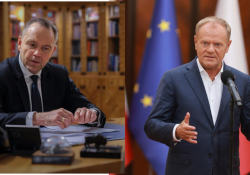 Nawrocki do dziennikarza: pan się ogarnie i słucha; Tusk do Nawrockiego: proszę nie krzyczeć na dziennikarzy