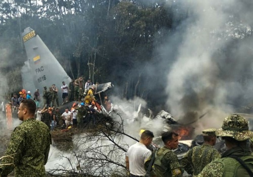 Katastrofa wojskowego samolotu w Kolumbii. Nowe informacje, 66 osób nie żyje