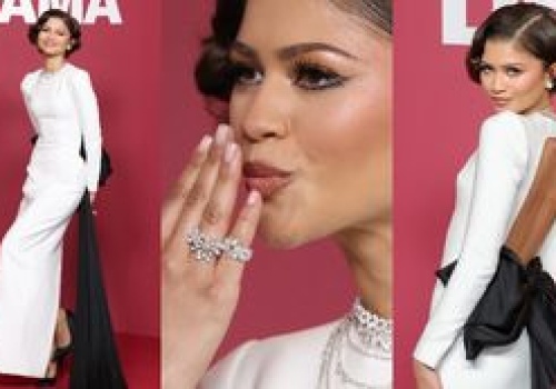 Zendaya w BIAŁEJ SUKNI i z gigantyczną OBRĄCZKĄ (?) na palcu bryluje na premierze w Paryżu (ZDJĘCIA)