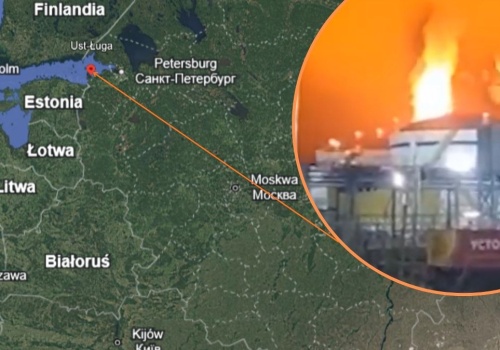 Setki dronów wysłanych na Rosję. Pożar w kluczowym porcie