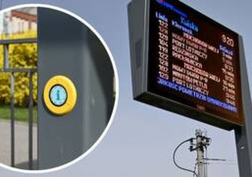 MPK Wrocław testuje nową tablicę pasażerską. Ma „guzik”, który aktywuje komunikaty głosowe