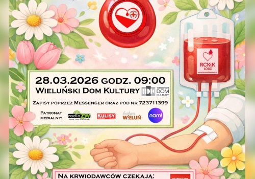 W sobotę w Wieluniu „Wiosenna zbiórka krwi”