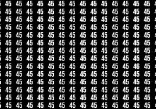 Znajdź liczbę 46. Mało kto robi to w mniej niż 20 sekund