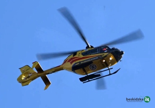 Drzewo przygniotło mężczyźnie nogę. Lądował śmigłowiec LPR