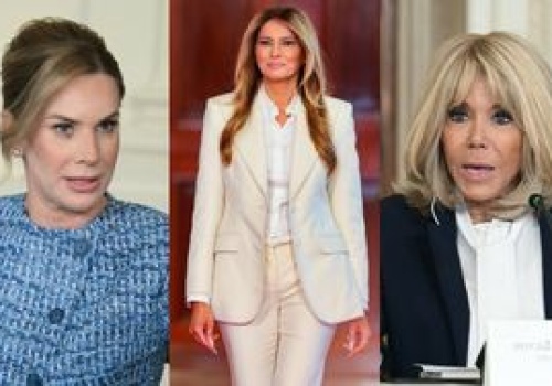 Marta Nawrocka w garsonce zasiadła do stołu z Melanią Trump i Brigitte Macron w Białym Domu. Jak wypadła na ich tle? (ZDJĘCIA)