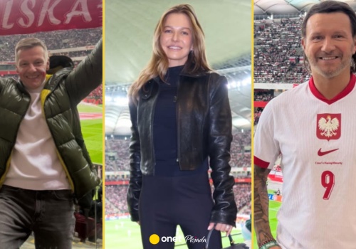 Gwiazdy kibicują na meczu Polski. Na trybunach Radosław Majdan i Anna Lewandowska z córkami