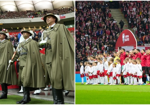 Orkiestra Reprezentacyjna Straży Granicznej na Narodowym. Polska z wygraną