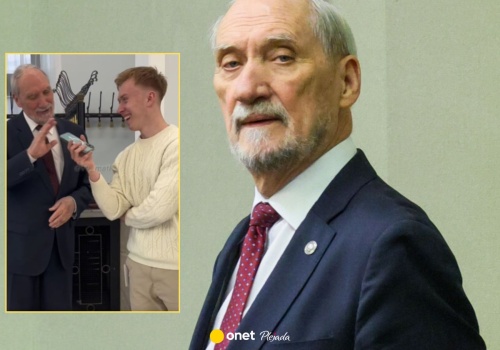 Reporter zakasował Antoniego Macierewicza w Sejmie. Przeszli na hiszpański. 