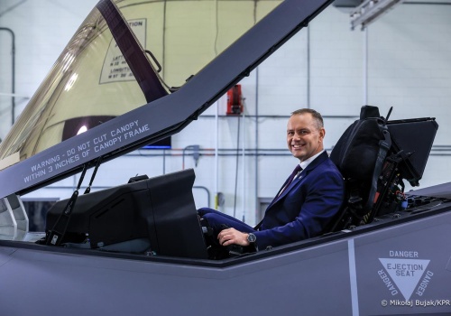 Teksas. Karol Nawrocki w myśliwcu F-35. Kiedy przylecą do Polski?