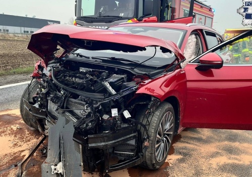 Poważny wypadek na DK 44. 