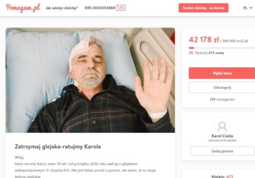 „Chciałbym jeszcze choć chwilę być obecny w życiu mojej wnusi”. Karol z Częstochowy walczy z glejakiem