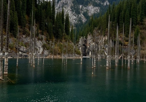 Jezioro Kaindy: Drzewa wyrastające z turkusowej wody – cud natury w Kazachstanie