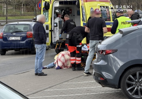 Potrącenie przy Alei Prymasa Tysiąclecia. Kierowca Toyoty został zatrzymany