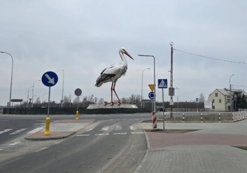 Wójt gminy Sokołów Podlaski Janusz Kur chce ozdobić rondo... bocianem za blisko 50 tys. zł
