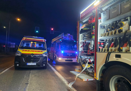 Pożar kotłowni w budynku jednorodzinnym w Krotoszynie.