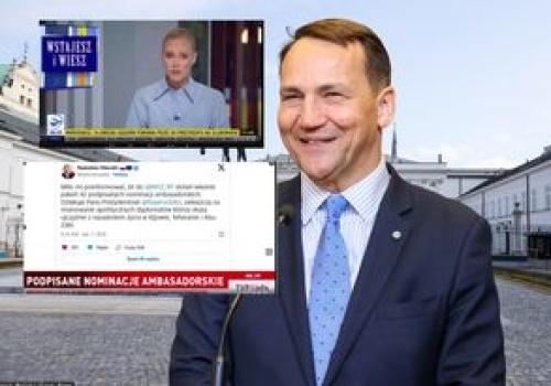 Sikorski nabrał TVN i TVP. Media uwierzyły w żart ministra