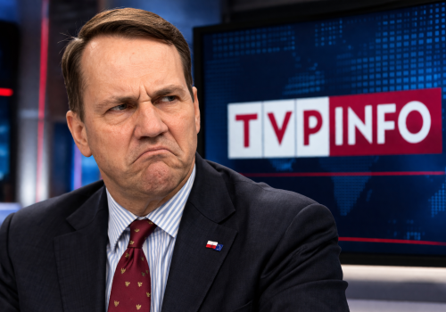 Media dały się nabrać na niewybredny wpis Sikorskiego. Tak tłumaczy się neo-TVP Info