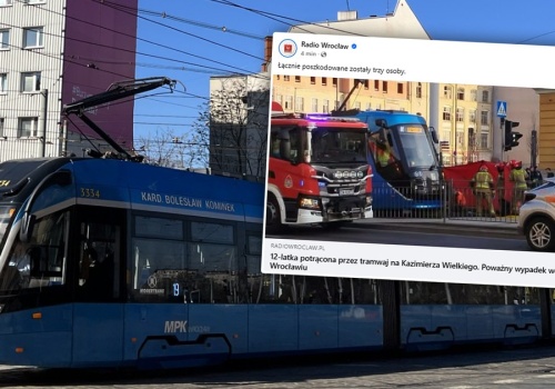Dramat we Wrocławiu. 12-latka potrącona przez tramwaj