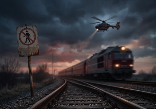 Dramat na stacji kolejowej. Potknął się na torach i został potrącony przez pociąg