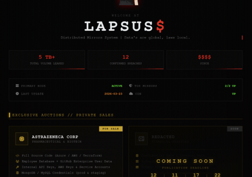 3 GB danych i otwarta oferta sprzedaży – grupa Lapsus$ zaatakowała firmę biotechnologiczną AstraZeneca