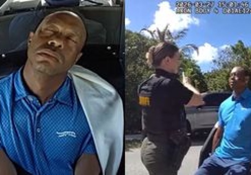 Policja opublikowała nagranie z zatrzymania Tigera Woodsa. Sportowiec PRZYSYPIAŁ W RADIOWOZIE (ZDJĘCIA)