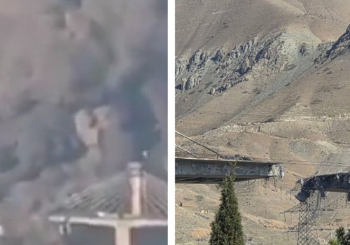 Najwyższy most na Bliskim Wschodzie w ogniu. 