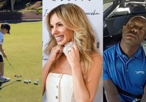 Izabela Janachowska chwali się golfowymi umiejętnościami syna. 