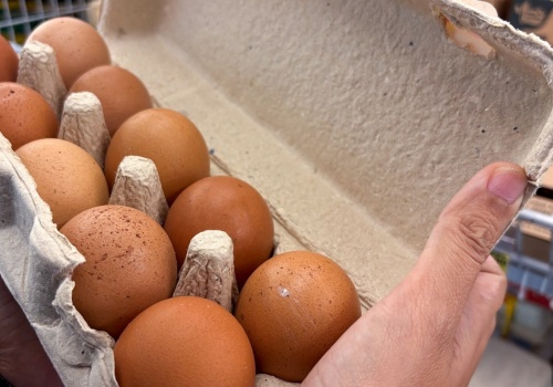 Wytłoczki na jajka to Papier i na pewno w niebieskim koszu? A skorupki i żółtka?