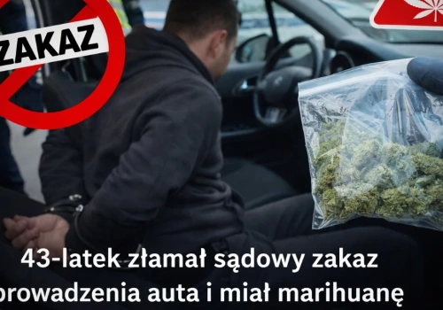 43-latek jeździł autem mimo sądowego zakazu. Miał przy sobie marihuanę