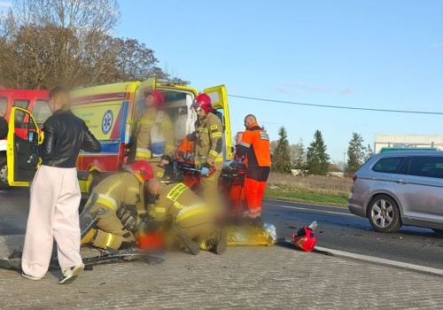 Wypadek na S3. Lądował śmigłowiec LPR