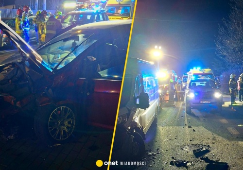 Dramatyczny wypadek w Ujsołach. Zderzyły się samochody, jeden uderzył w grupę ludzi