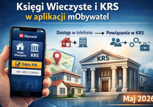 Księgi wieczyste w telefonie. Nowe funkcje aplikacji mObywatel