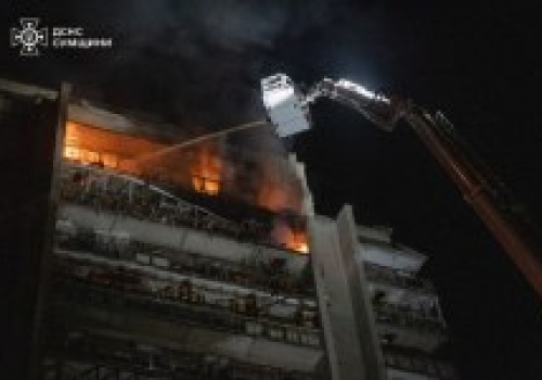 Rosyjski dron uderzył w wieżowiec w Sumach. Są ofiary śmiertelne