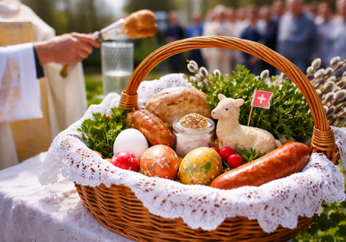 Koszyczek wielkanocny i jego symbolika. Tradycja święcenia pokarmów