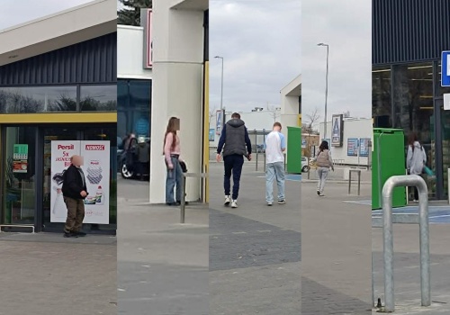 Godzina 13:40. Sklepy pozamykane, zaś klienci wciąż je szturmują