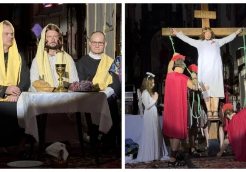 Inscenizacja Misterium Męki Pańskiej już po raz trzeci w Kuleszach Kościelnych. Zobacz film