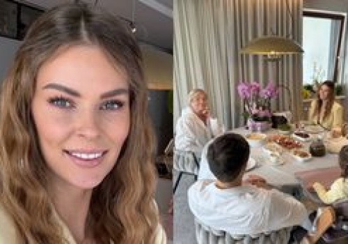 RZADKI WIDOK: Małgorzata Tomaszewska zasiadła do wielkanocnego stołu w towarzystwie mamy, dzieci i NARZECZONEGO (FOTO)