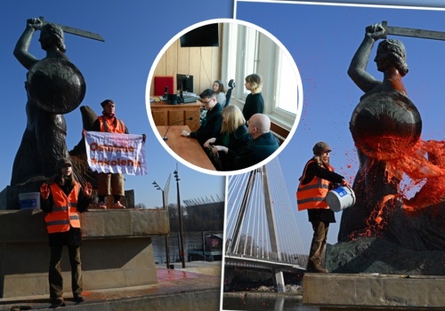 Pomnik Syreny oblany farbą. Aktywistki usłyszały wyrok, ale to nie koniec ich problemów