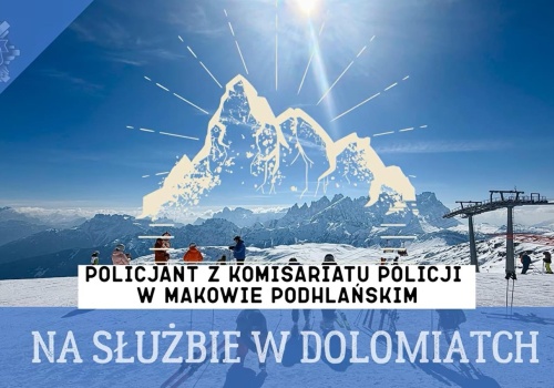 Policjant z Makowa Podhalańskiego z patrolem w Dolomitach | WIDEO