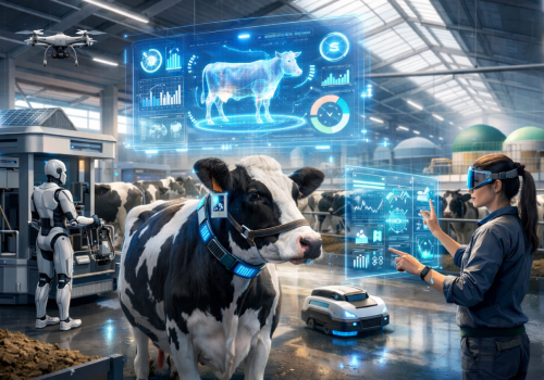 Robot zbiera coraz więcej danych. AI ma pomóc wyłapać, którą krowę sprawdzić