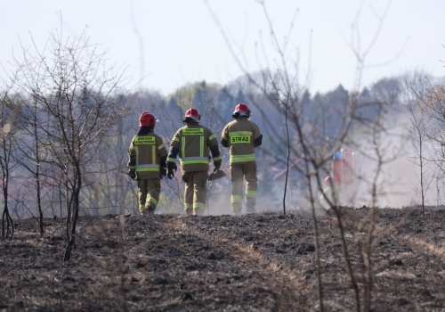 Pożar na górkach czechowskich. Mieszkańcy wiadrami z wodą gasili ogień ratując dobytek