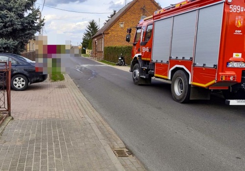 Wypadek motocyklisty w Ostrowie Kościelnym