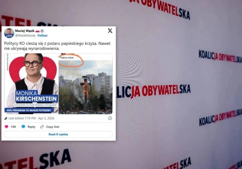 Miejska radna z KO zachwycona spłonięciem krzyża papieskiego. „Piękny widok”