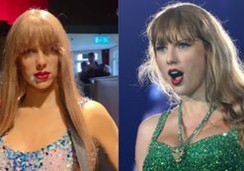 Fani KPIĄ z woskowej figury Taylor Swift. 
