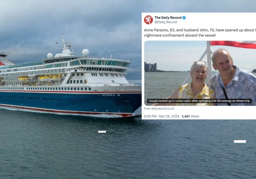 Para emerytów udała się w rejs wycieczkowcem. 