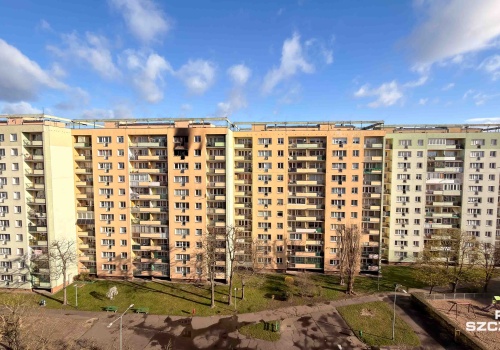 Nocny pożar na os. Drzetowo-Grabowo. Nie żyje jedna osoba