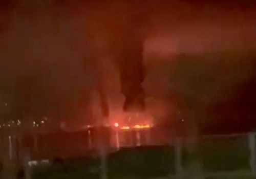 Pożar rosyjskiego terminalu nad Morzem Czarnym. Słupy ognia widoczne z kosmosu