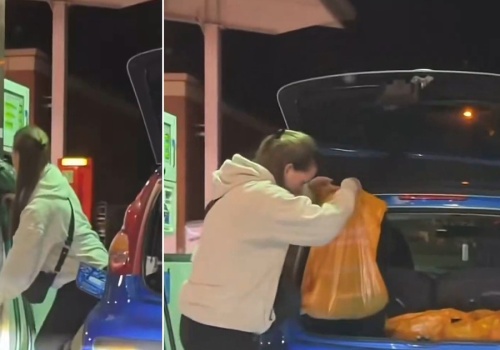 Nagranie ze stacji benzynowej hitem sieci. Kobieta zatankowała do siatek? 