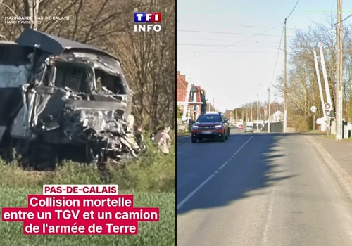 Gabaryt z mostem pontonowym utknął na przejeździe – zderzenie z pociągiem typu TGV