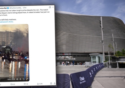 Szaleństwo przed hitem Ligi Mistrzów. Nagi mężczyzna wybiegł przed autokar Realu Madryt